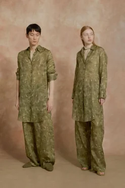Rami, pua print ramie pants