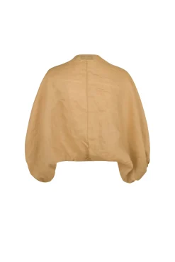 Rami, short jacket in peach ramie