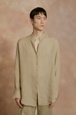 Raoul, camisa de ramio verde salvia