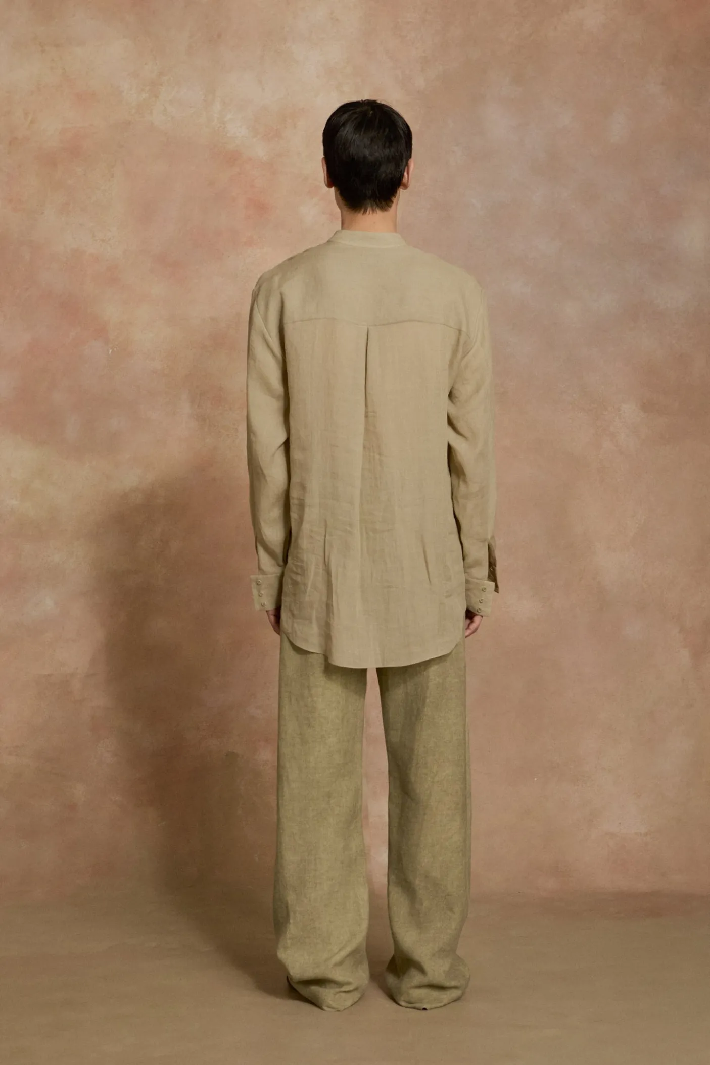 Raoul, camisa de ramio verde salvia