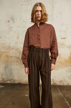 Raoul, camisa en ramio blush