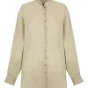 Raoul, camisa en ramio gris claro
