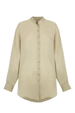 Raoul, camisa en ramio gris claro