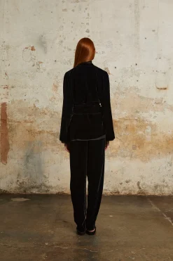 Roisin, black velvet jacket
