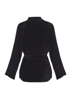 Roisin, black velvet jacket