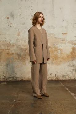 Ruwen, grey high-waisted pants