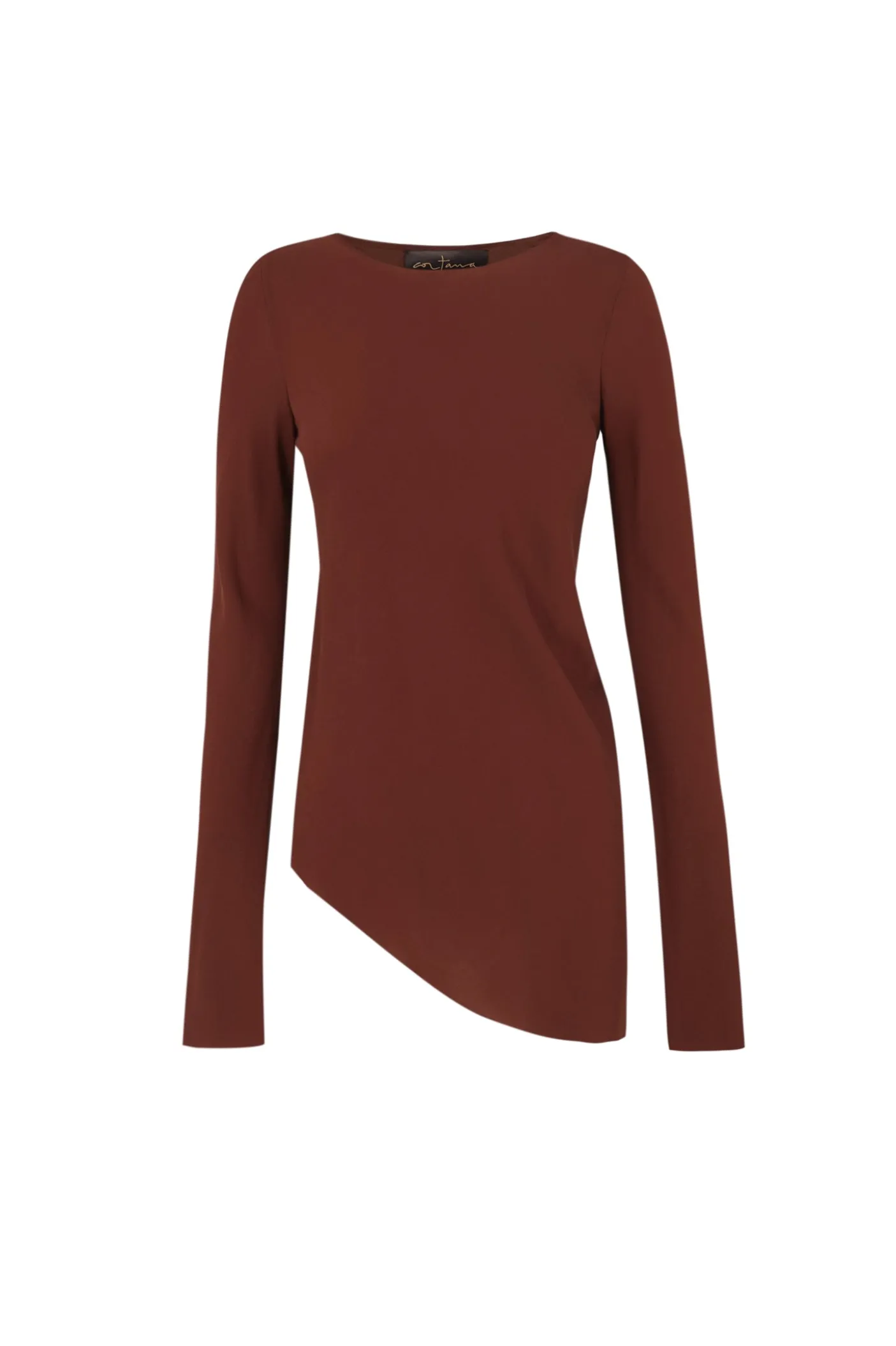 Sabrina, top en seda stretch granate