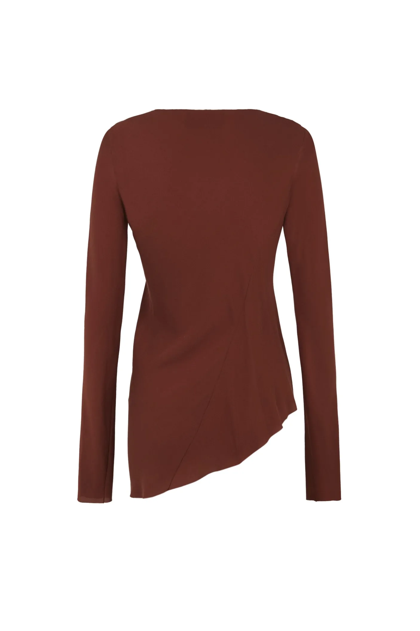 Sabrina, top en seda stretch granate