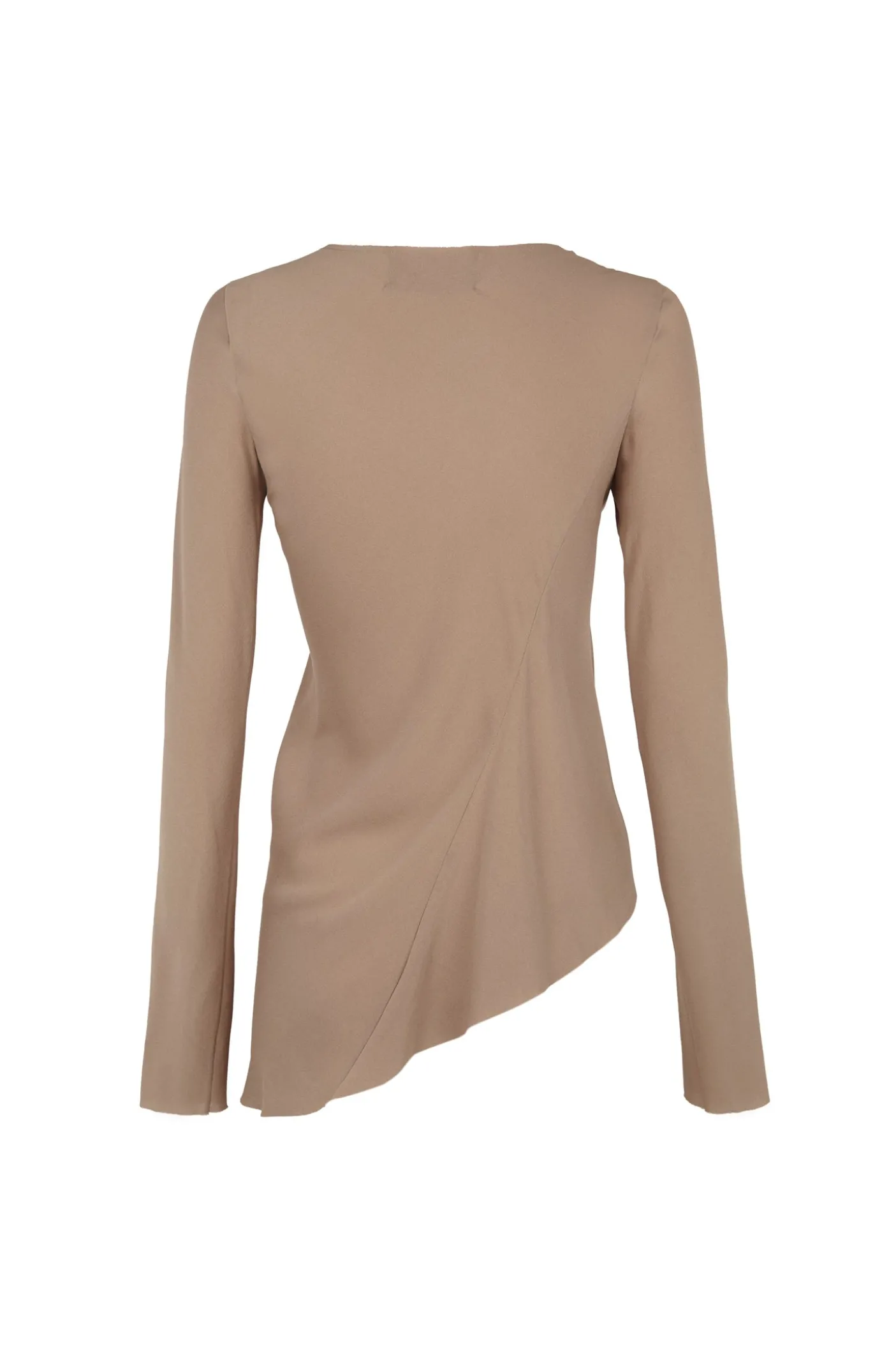 Sabrina, top en seda stretch cocoa