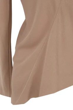 Sabrina, top en seda stretch cocoa