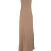 Sabrina, vestido en seda stretch cocoa