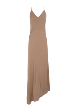 Sabrina, vestido en seda stretch cocoa