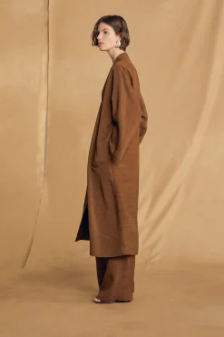 Saga, long cinnamon jacket
