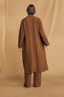 Saga, long cinnamon jacket