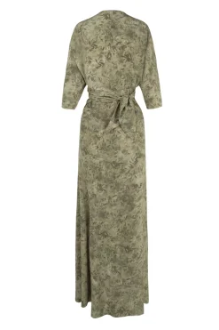 Salma, herba print silk dress