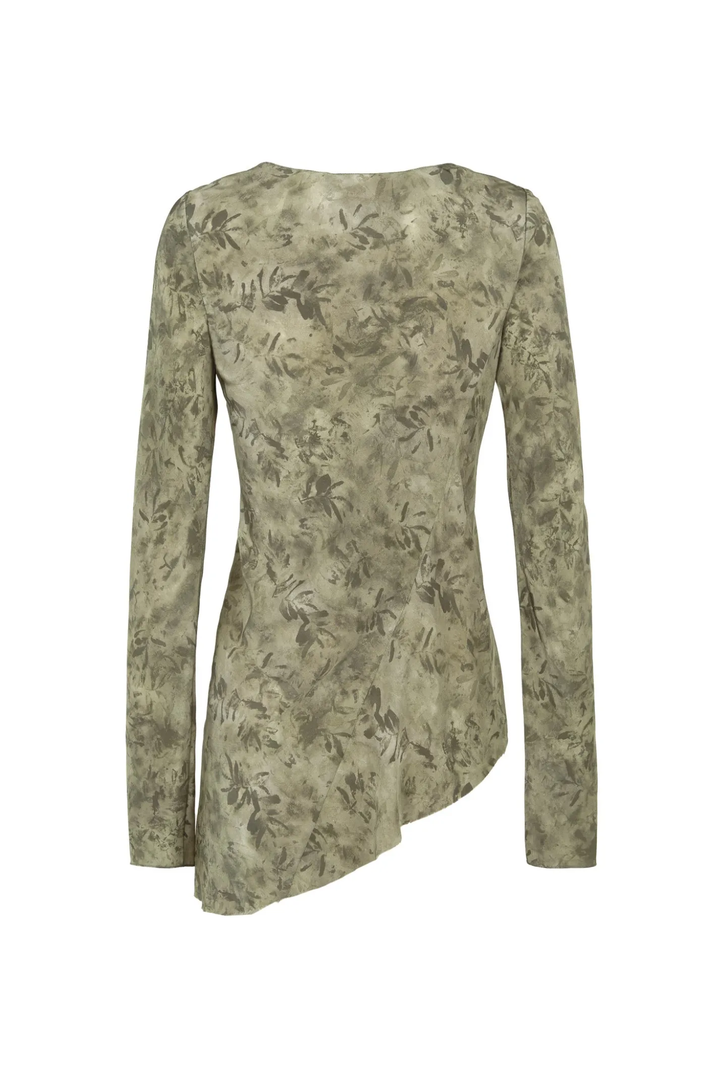Salma, herba print silk top