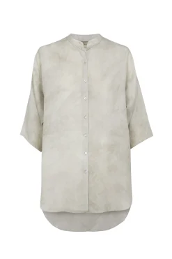 Salome, camisa de seda ceniza maltinto