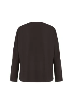 Sara, graphite silk wrap blouse