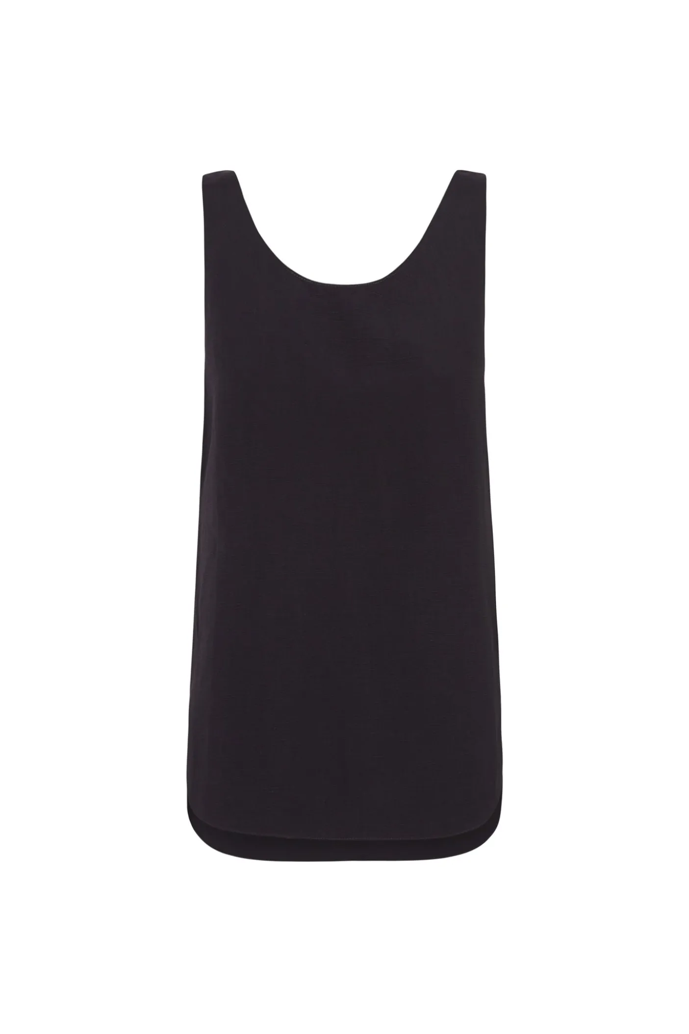 Simona, smoke gray linen and silk top