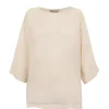 Sol, camiseta de voile de algodon marfil