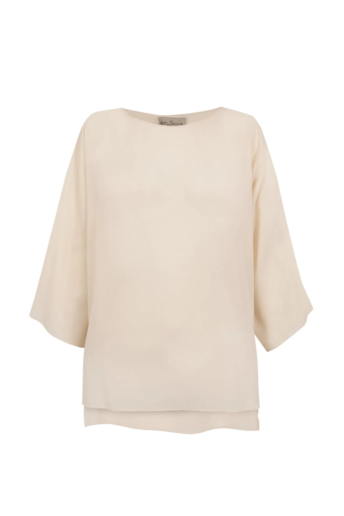 Sol, camiseta de voile de algodon marfil