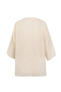 Sol, camiseta de voile de algodon marfil