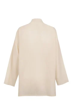 Soles, camisa de voile de algodon marfil