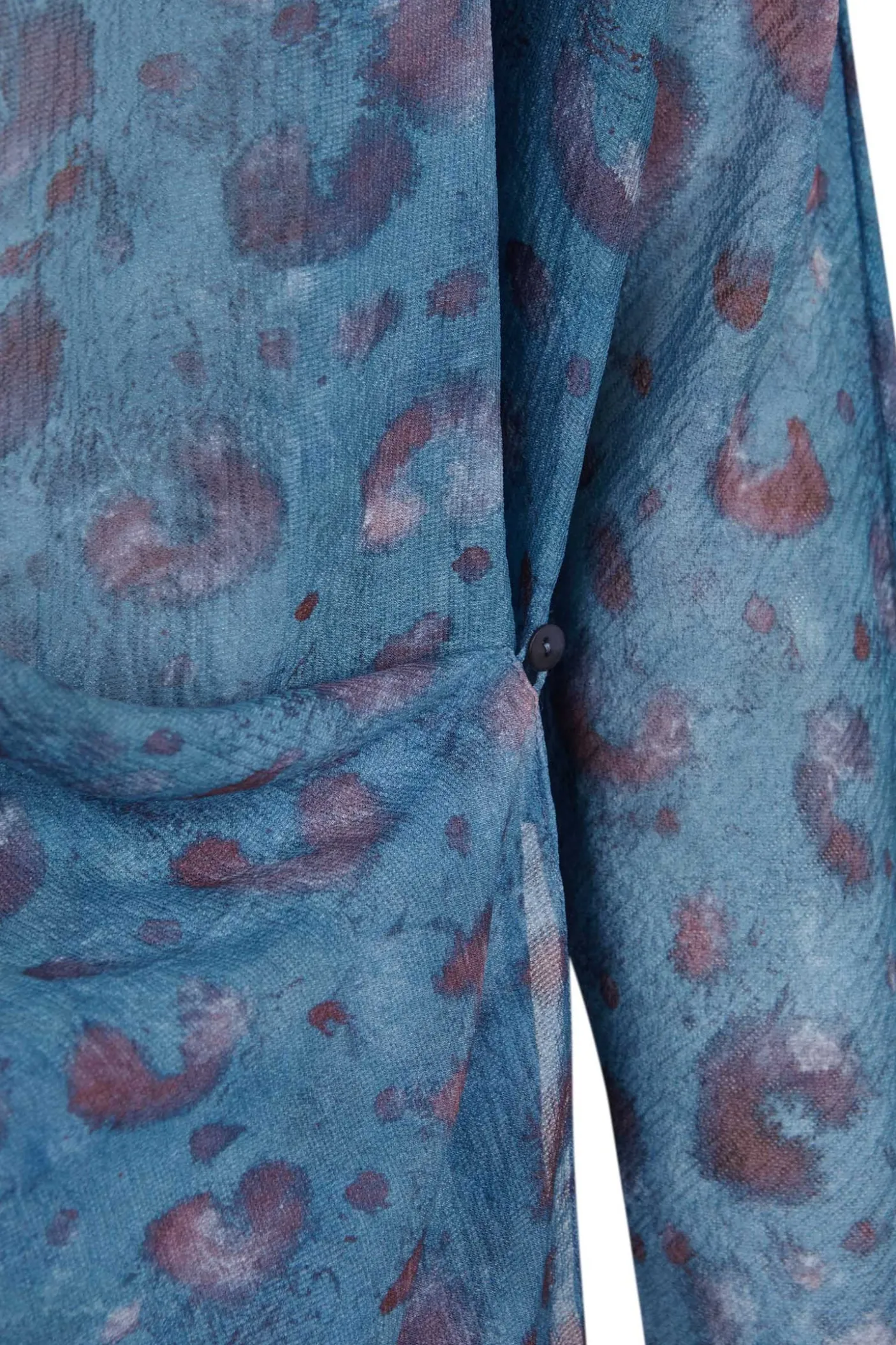 Sophia, island print silk blouse