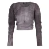 Sparkle, top de seda habotai lila maltinto