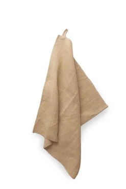 Striped kitchen cloth in antique linen