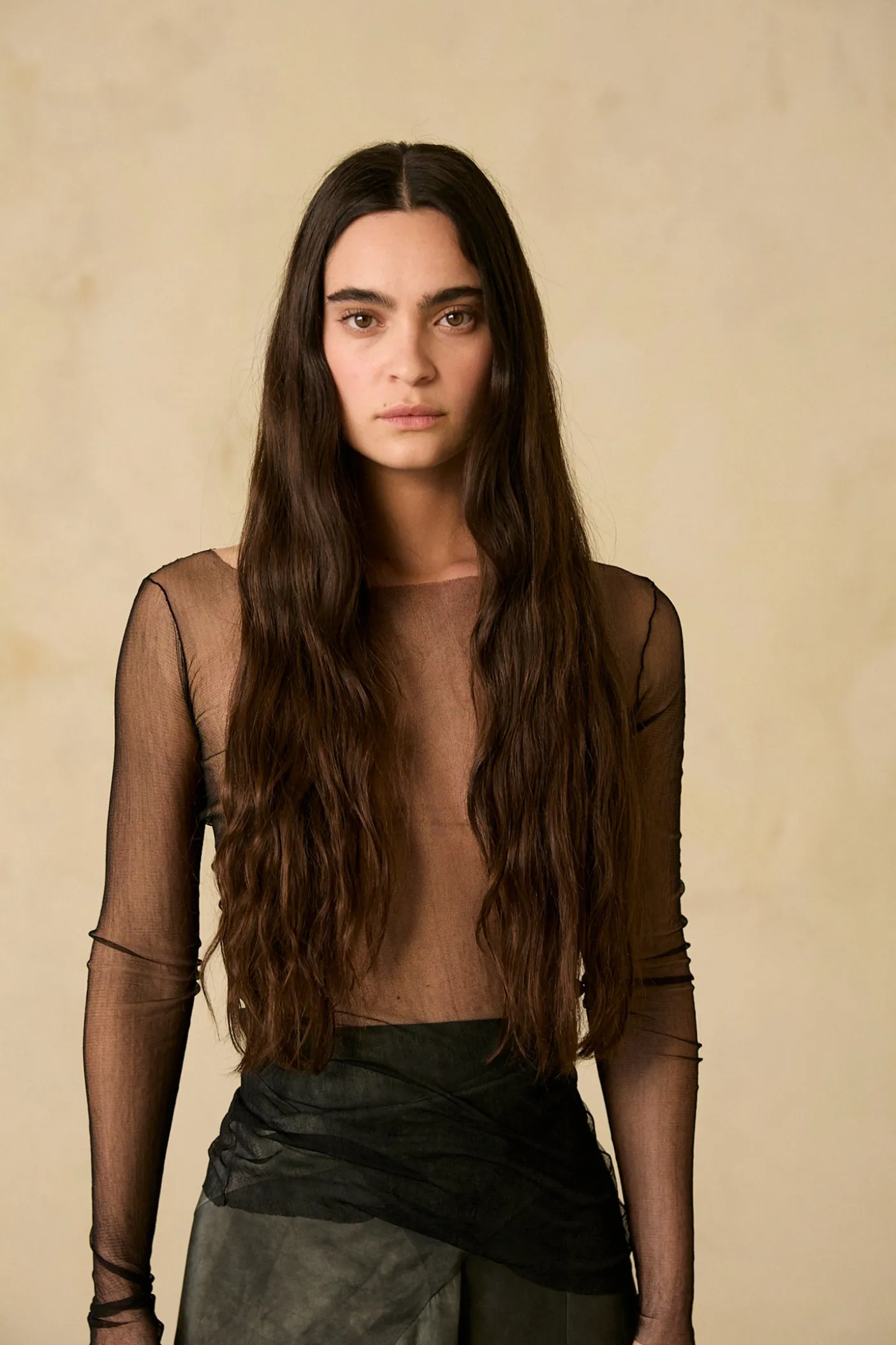 t de tul, top black