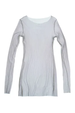 t de tul, top gris fonce