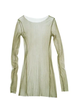 t de tul, top olive