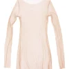 t de tul, tulle top beige