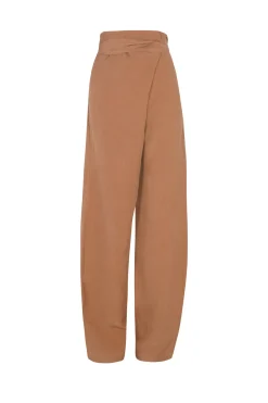 Tanami, terracotta linen and silk pants