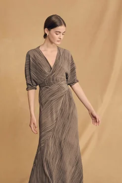 Tarantella, vestido de seda calma print