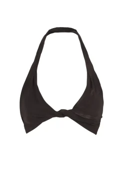 Tie, fade black and green stretch silk top