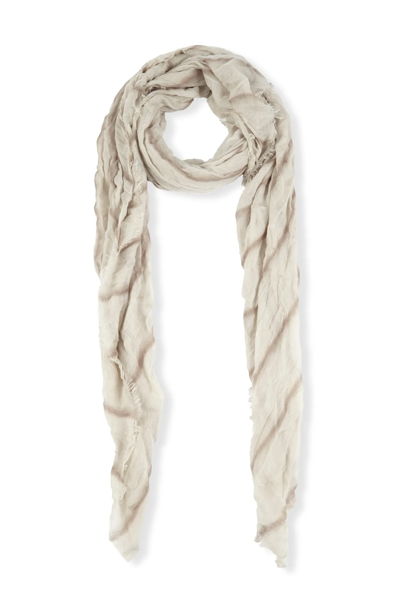 Tilo, foulard de rayas gris y marron