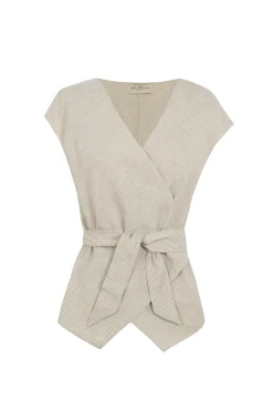 Tilo, gray and brown striped top