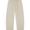 Tilo, gray and brown striped pants