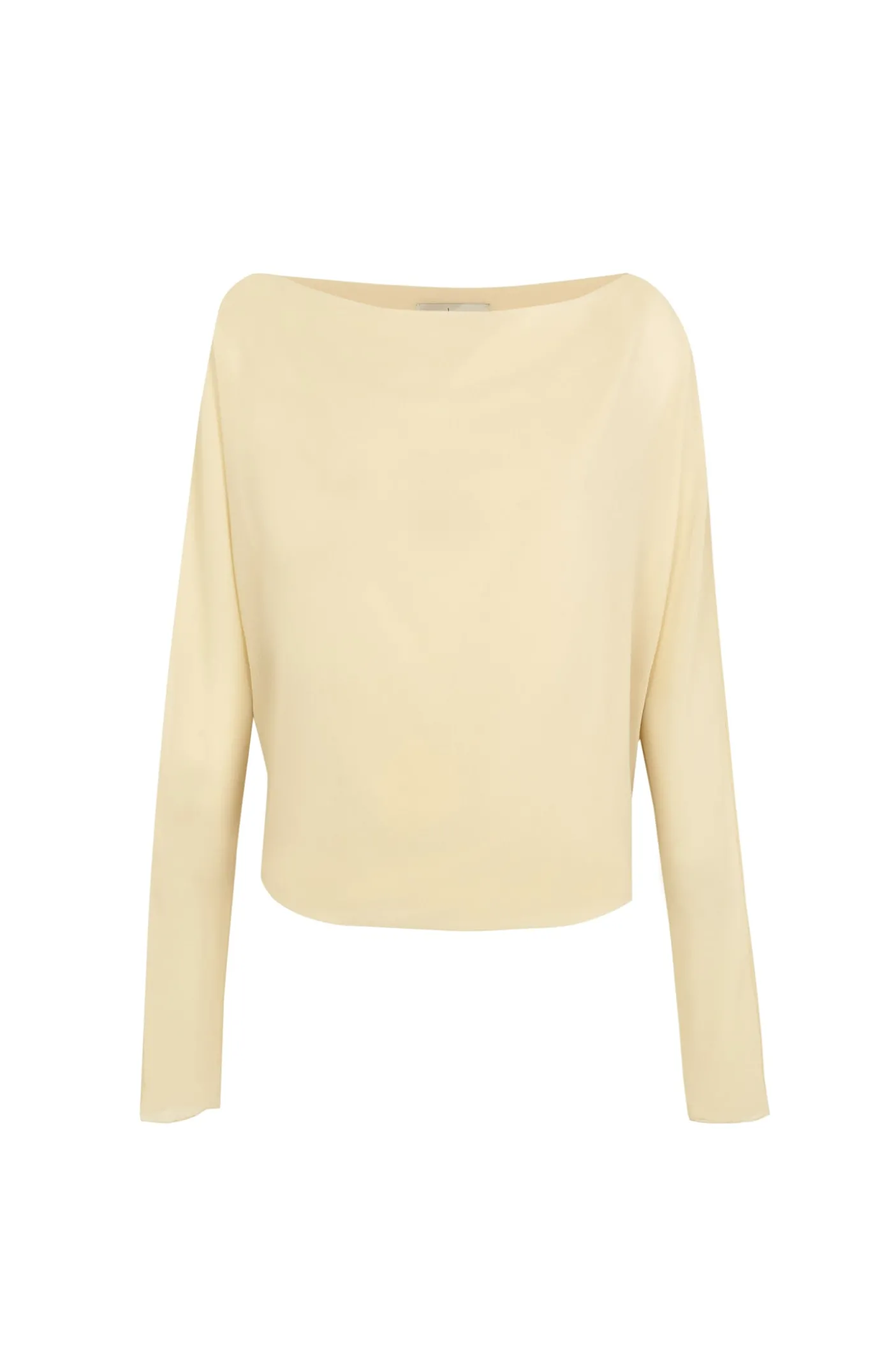 Trouble, beige silk top