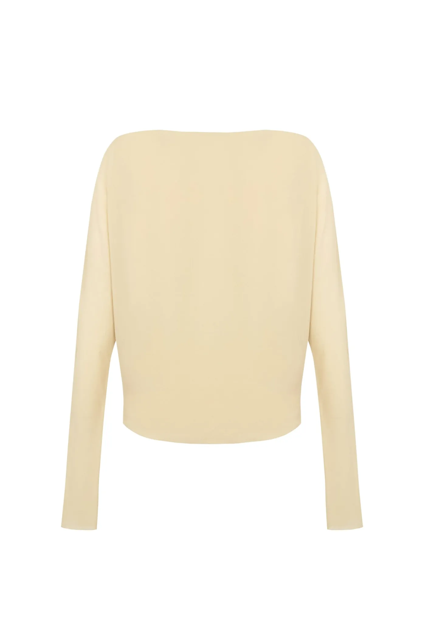 Trouble, beige silk top