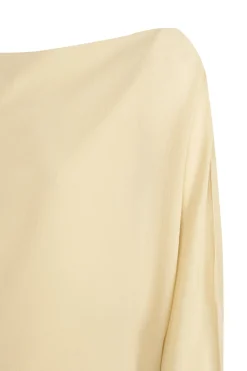 Trouble, beige silk top