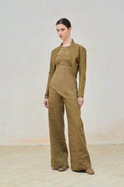 Turmalina, top bustier kaki