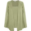 Tussa, cardigan de punto de seda verde