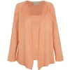Tussa, cardigan de punto de seda mandarina