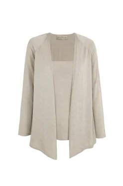 Tussa, cardigan de punto de seda nacar
