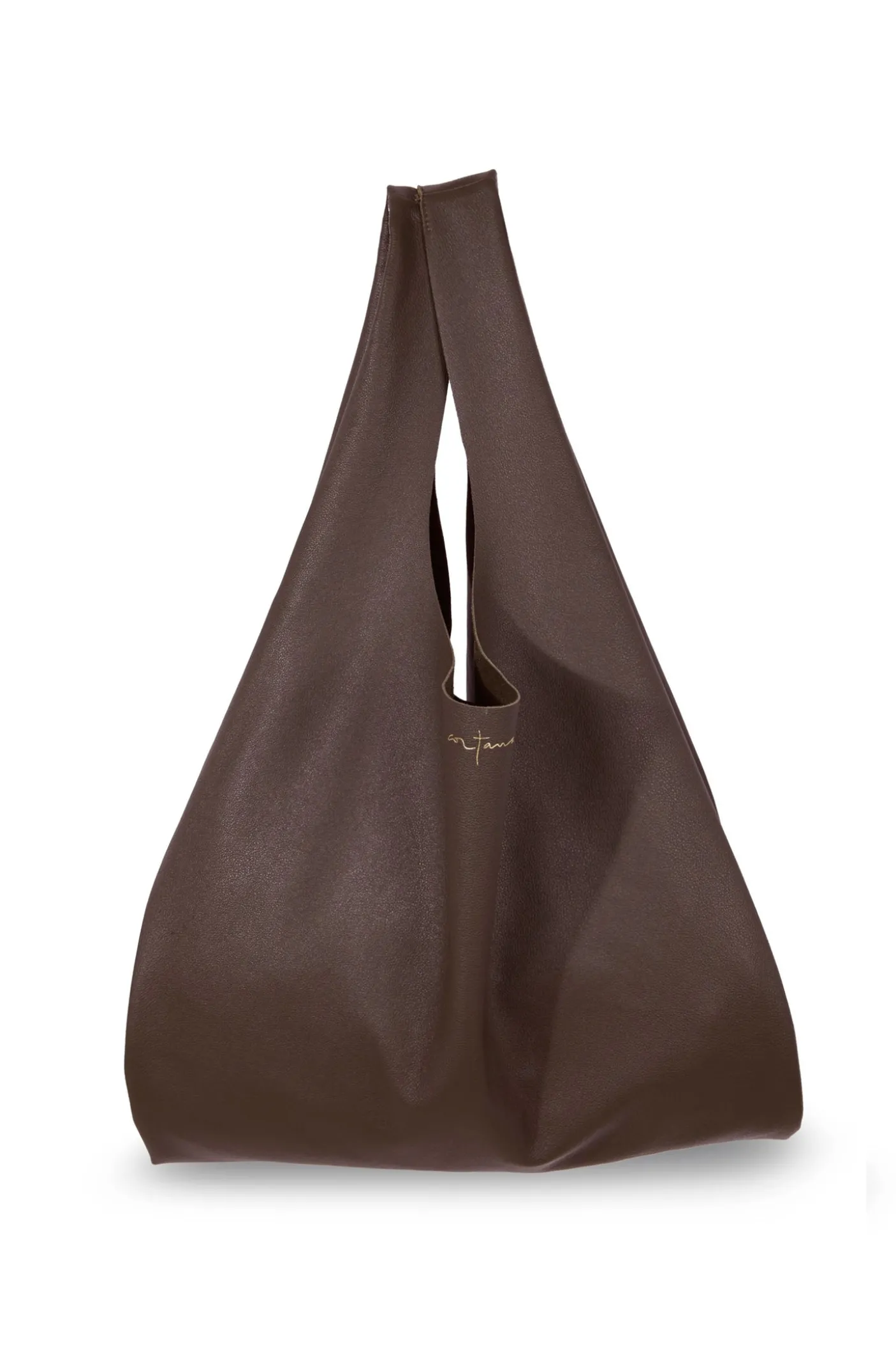 U S, bolso pequeño en cuero marrón