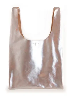 U S, small silver leather bag