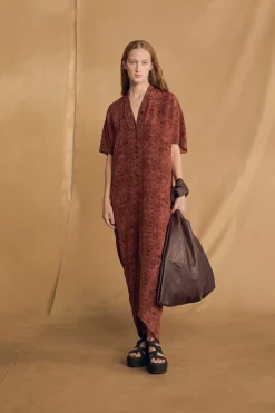 U XL, bolso de cuero granate oscuro